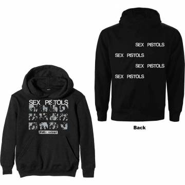 【予約商品】THE SEX PISTOLS Unisex Pullover Hoodie: Pretty Vacant (Back Print) - BLACK