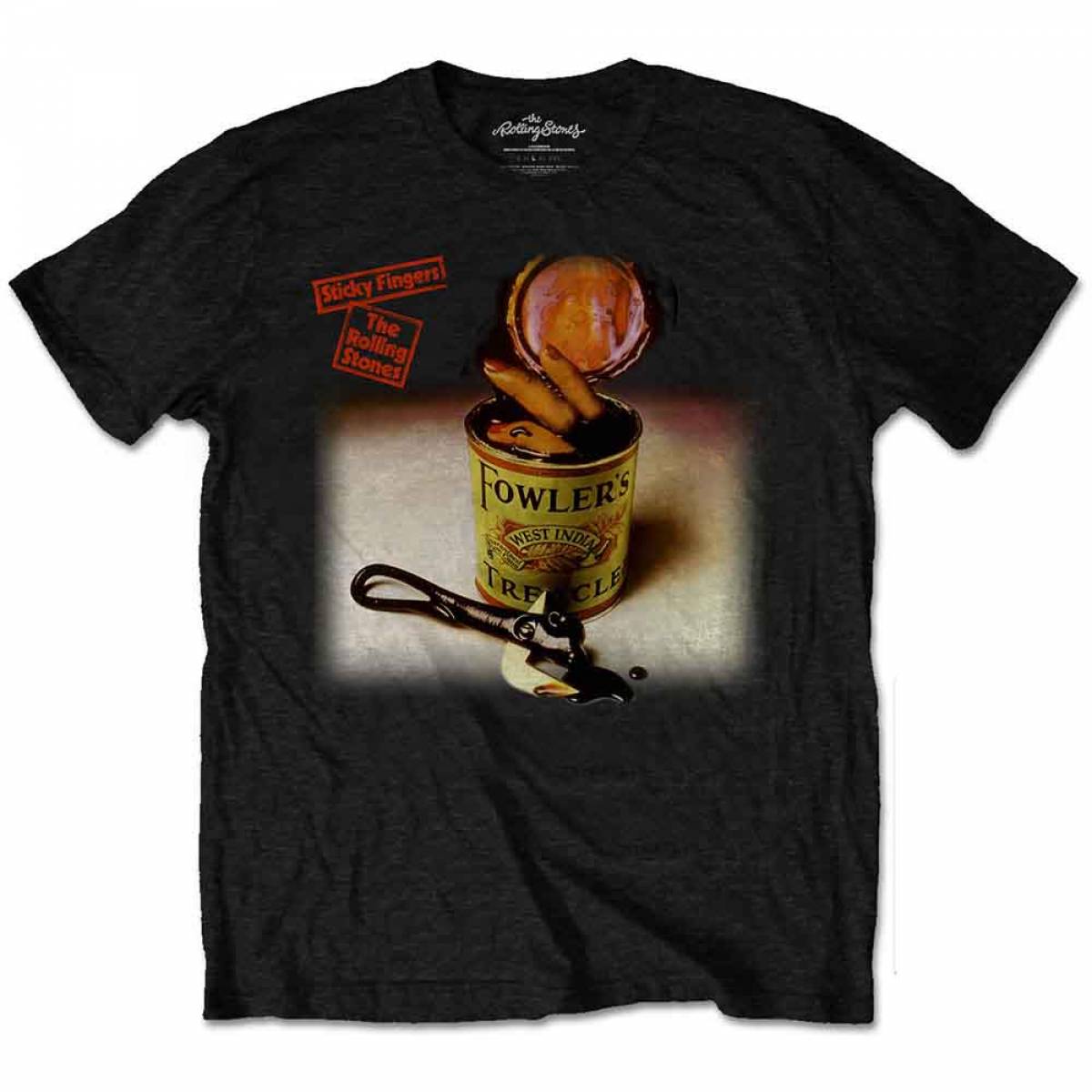 【予約商品】THE ROLLING STONES バンドTシャツ ユニセックス: Sticky Fingers Treacle (Black) - BLACK