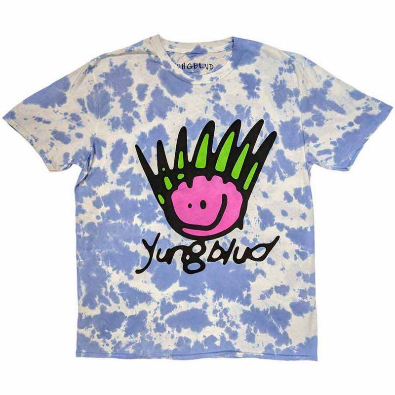 【予約商品】YUNGBLUD バンドTシャツ ユニセックス: Face (Blue) (Wash Collection)