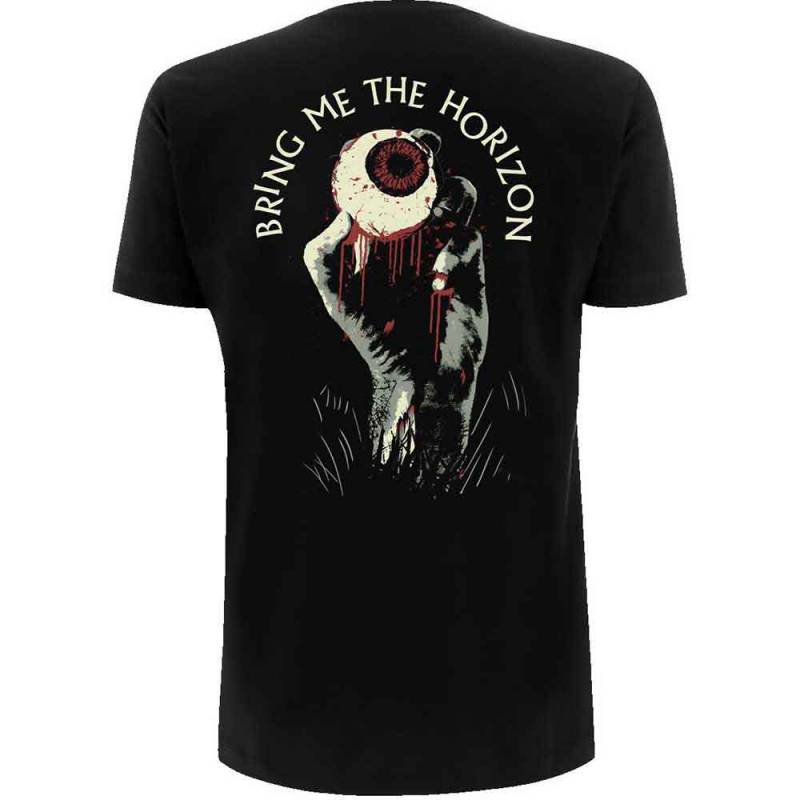 【予約商品】BRING ME THE HORIZON バンドTシャツ ユニセックス: Zombie Eye (Black) (Back Print) - BLACK