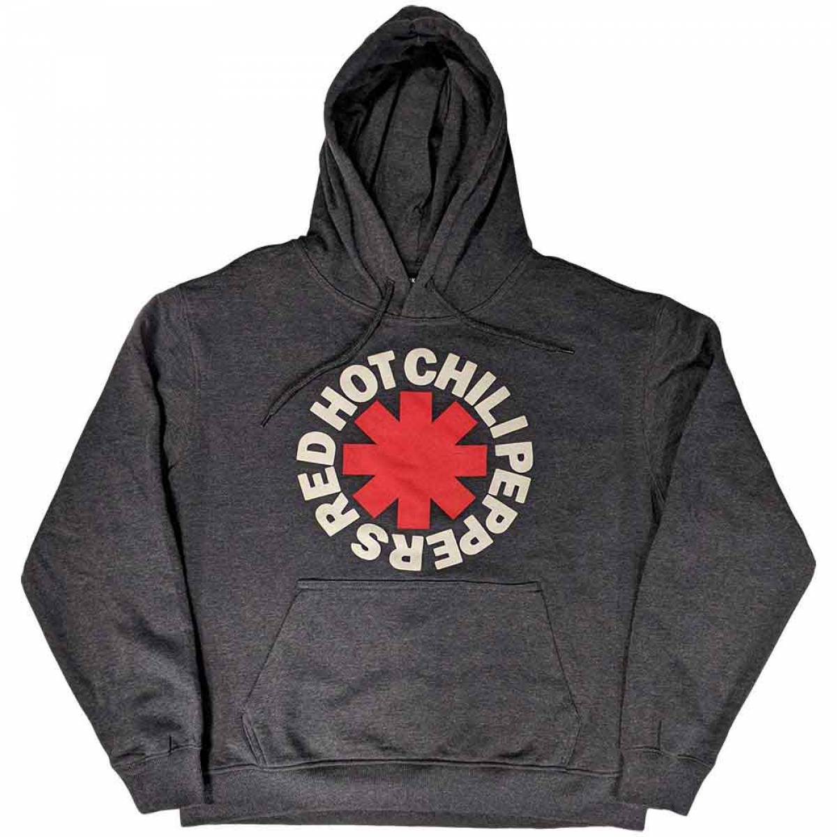 【予約商品】RED HOT CHILI PEPPERS Unisex Pullover Hoodie: Classic Asterisk (Charcoal Grey) - CHARCOAL GREY
