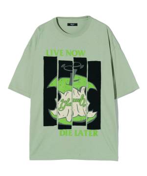 【予約商品】glamb(グラム) GB0424/CS04 : Apple Flag T-Shirt / アップルフラッグTシャツ - Lime
