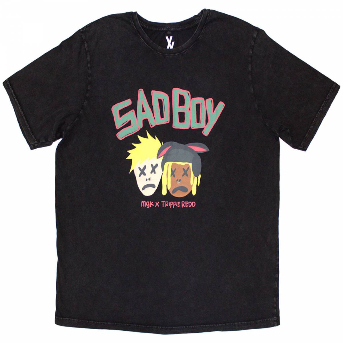 MACHINE GUN KELLY Unisex Stone Wash バンドTシャツ: Sad Boy - BLACK