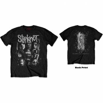 【予約商品】SLIPKNOT バンドTシャツ ユニセックス: WANYK White Splatter (Black) (Back Print) - BLACK