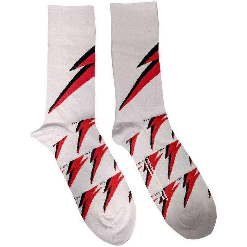 【予約商品】DAVID BOWIE Unisex Ankle Socks: Flash (White) (UK Size 7 - 11)