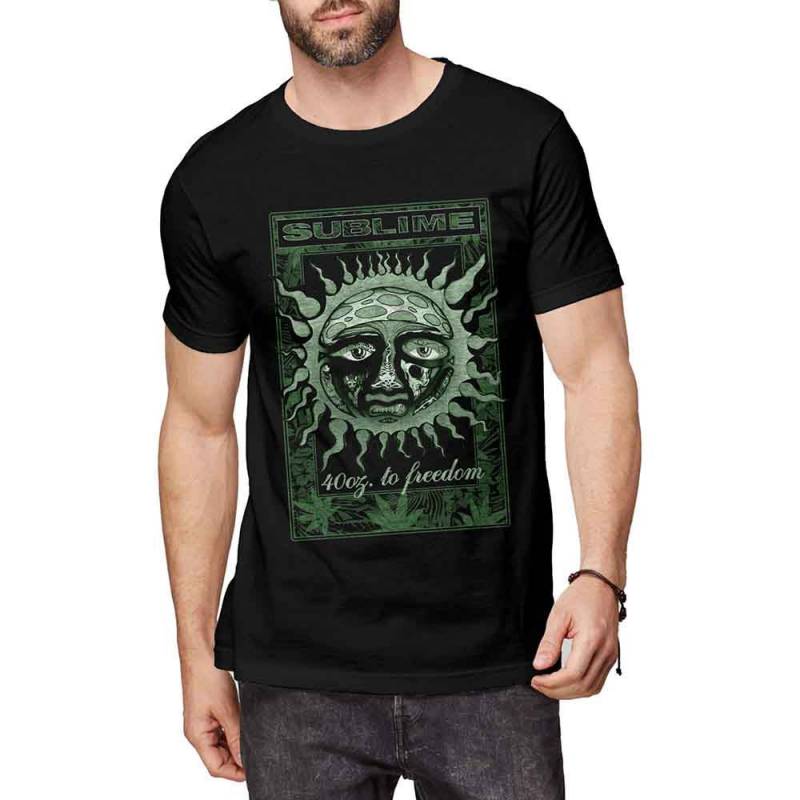 【予約商品】SUBLIME バンドTシャツ ユニセックス: GRN 40 Oz (Black)