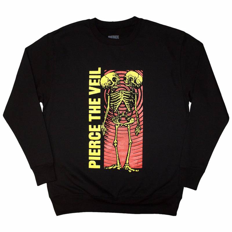 PIERCE THE VEIL Unisex Sweatshirt: Wavy Skeleton (Black)