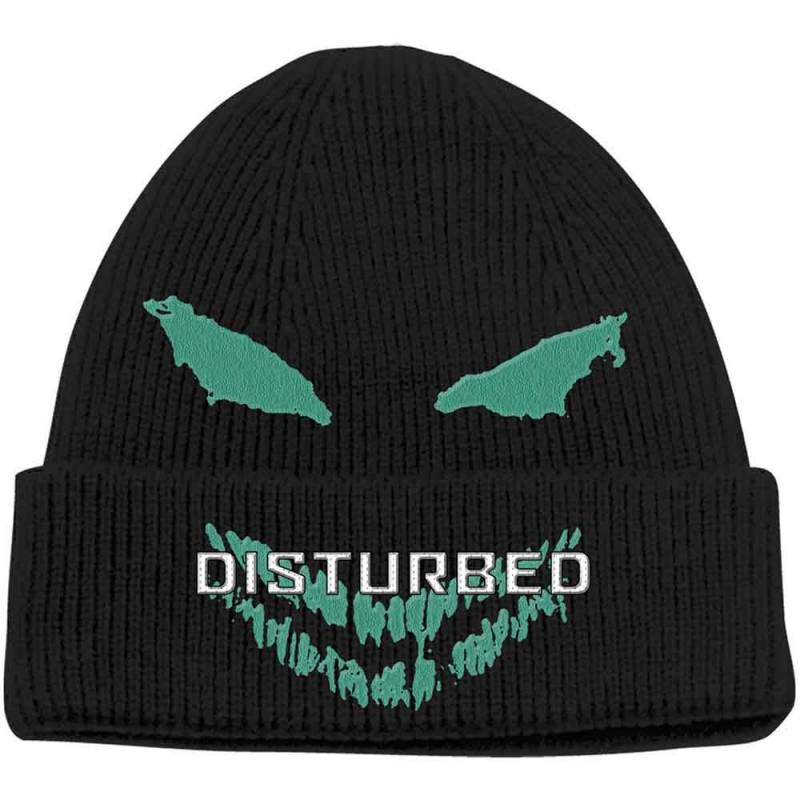 【予約商品】DISTURBED Unisex Beanie Hat: Green Face (Black)