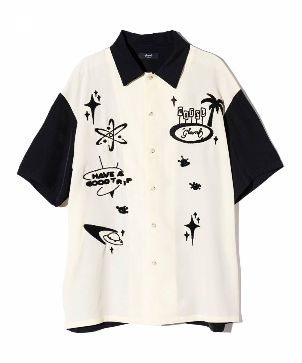 【予約商品】glamb (グラム)GB0224/SH02 : Good Trip Shirt / グッドトリップシャツ - Black