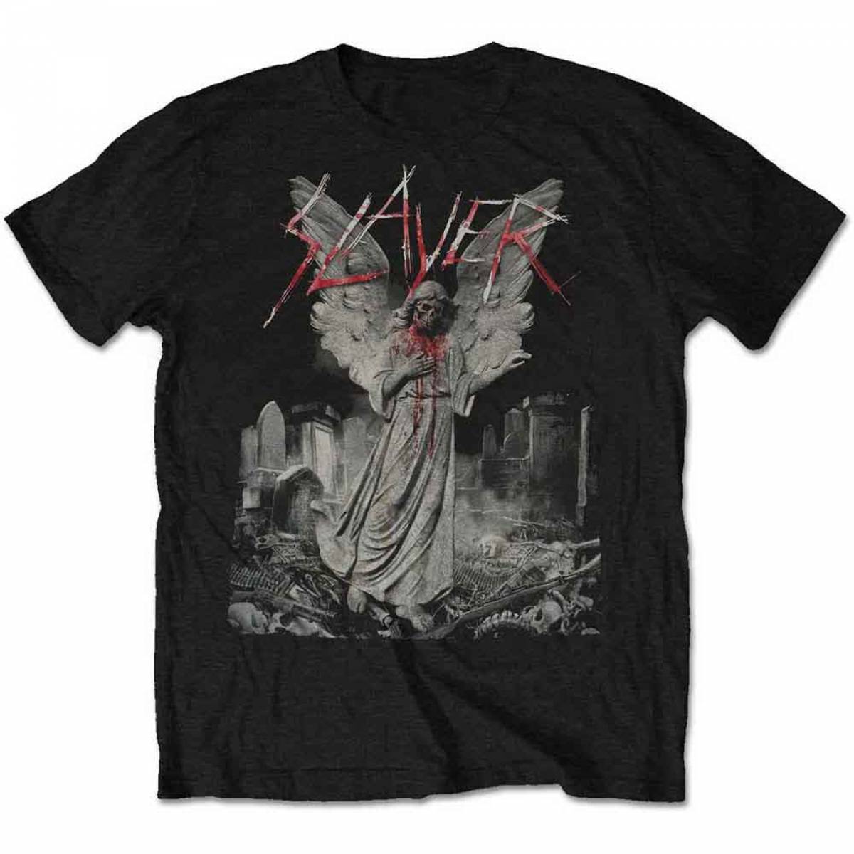 【予約商品】SLAYER バンドTシャツ ユニセックス: Gravestone Walks (Black) - BLACK