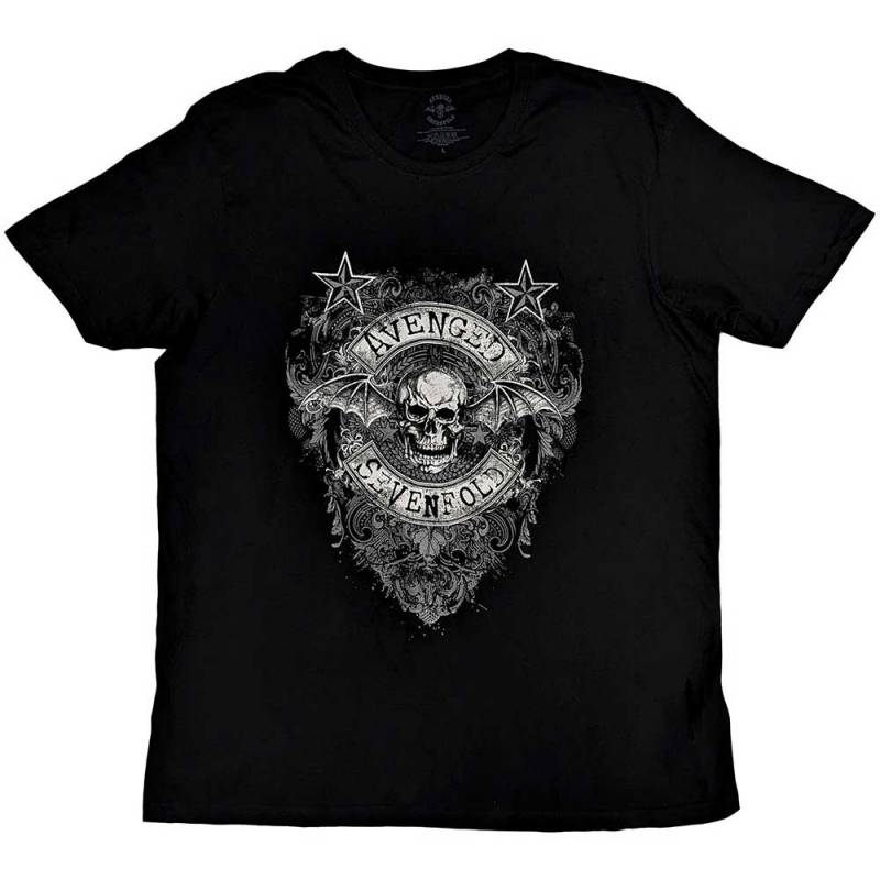 【予約商品】AVENGED SEVENFOLD バンドTシャツ ユニセックス: Stars Flourish (Black)