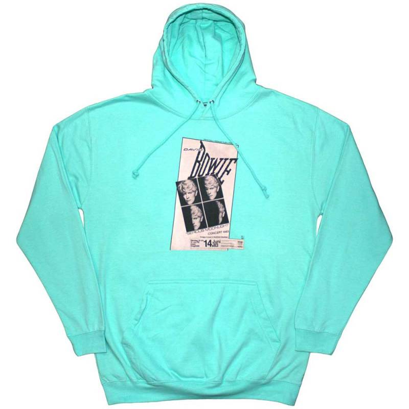 【予約商品】DAVID BOWIE Unisex Pullover Hoodie: Concert '83 (Green)