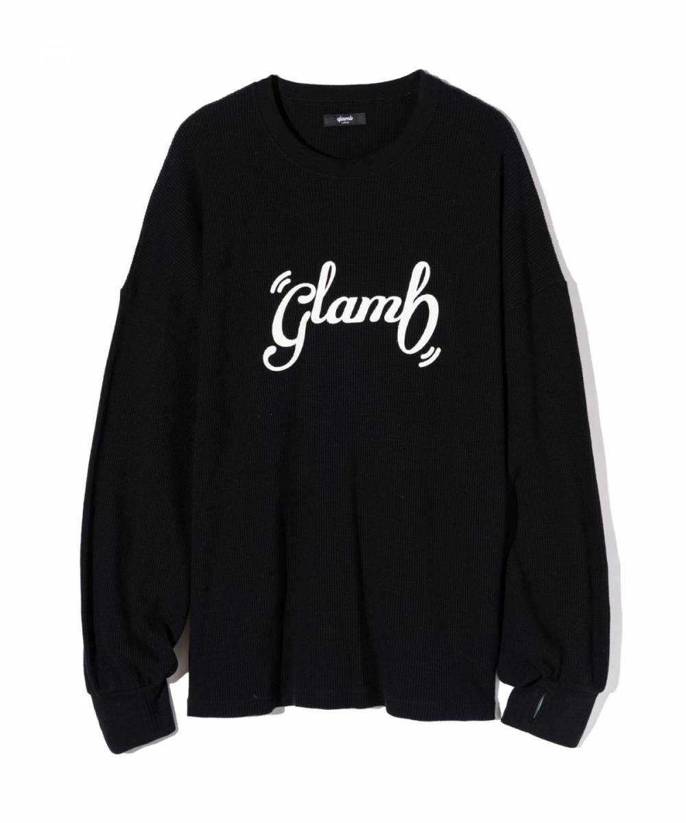 【予約商品】glamb(グラム) GB0424/CS17 : All Purpose Waffle Cutsew / オールパーポーズワッフルスウェット - Black