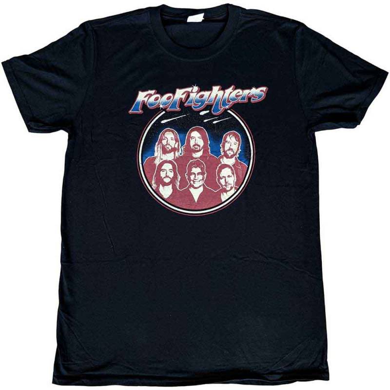 【予約商品】FOO FIGHTERS バンドTシャツ ユニセックス: Classic Photo (Black) (Back Print & Ex-Tour) (Small) - BLACK
