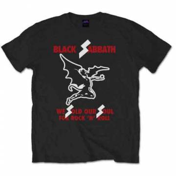 【予約商品】BLACK SABBATH バンドTシャツ ユニセックス: Sold our Soul - BLACK