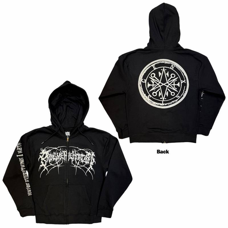 BRING ME THE HORIZON Unisex Zipped Hoodie: Metal Logo Genxsis