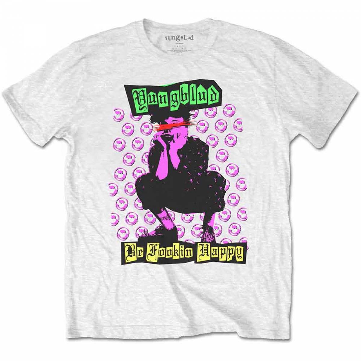 【予約商品】YUNGBLUD バンドTシャツ ユニセックス: Punker (White) - WHITE