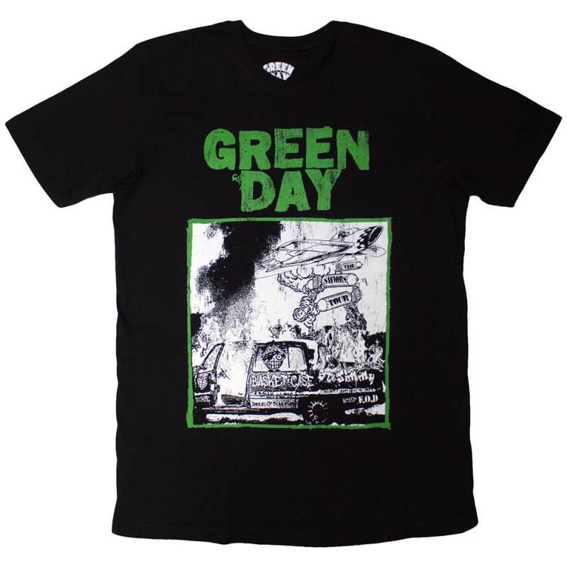 【予約商品】GREEN DAY バンドTシャツ ユニセックス: Riot Trio (Black) - BLACK