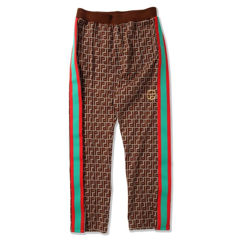 【予約商品】PUNK DRUNKERS (パンク・ドランカーズ) CELE部ジャージパンツ - BROWN