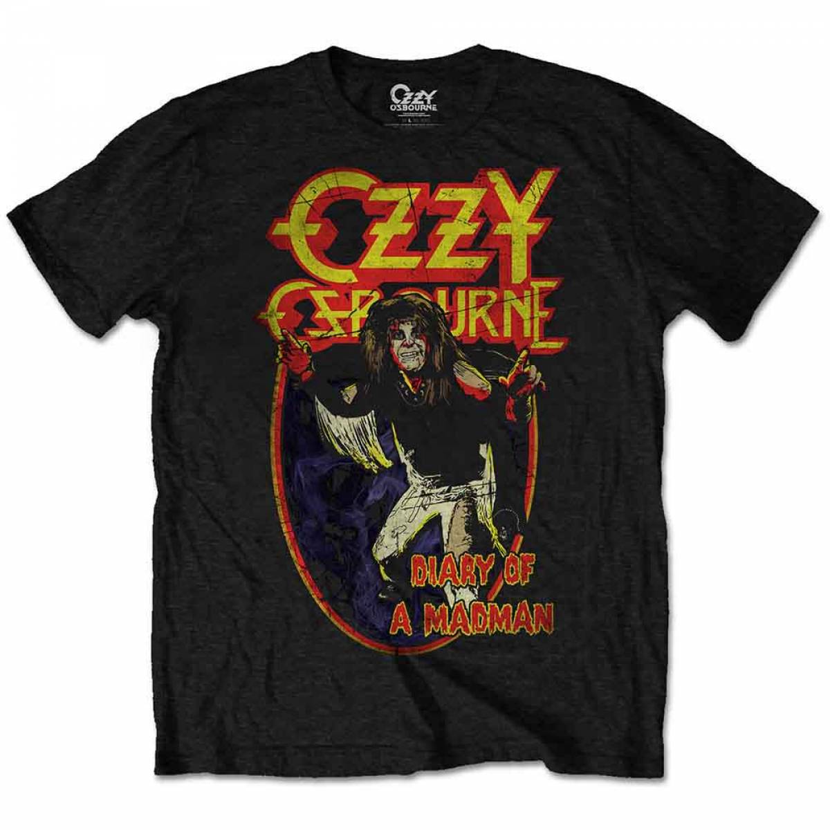 【予約商品】OZZY OSBOURNE バンドTシャツ ユニセックス: Diary of a Mad Man (Black) - BLACK