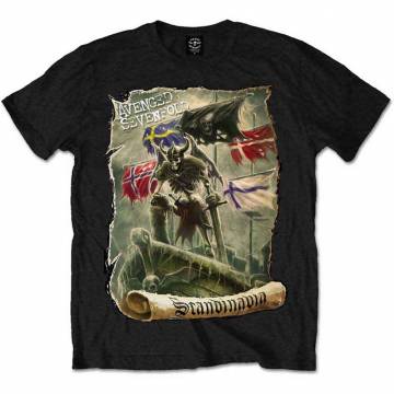 【予約商品】AVENGED SEVENFOLD バンドTシャツ ユニセックス: Scandinavia (Black) - BLACK