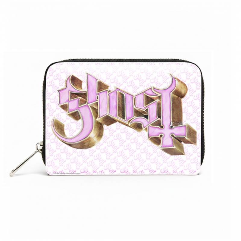 【予約商品】GHOST Zip Top Purse: Pink Logo (Black)