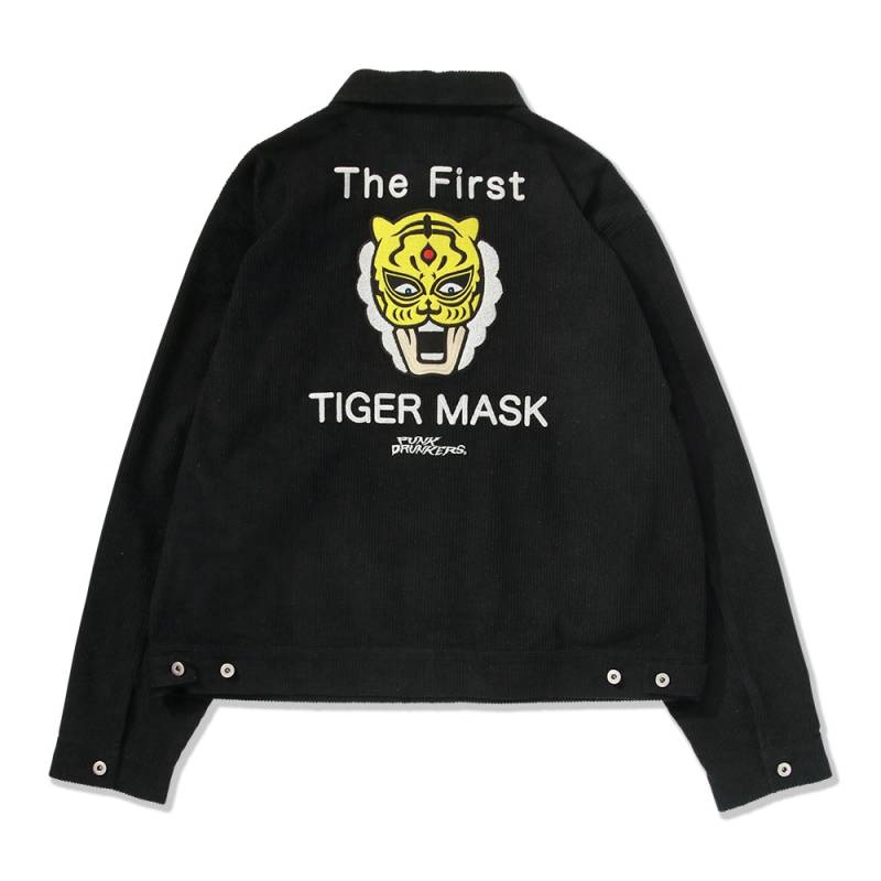 【予約商品】PUNK DRUNKERS (パンク・ドランカーズ) ［PDSx初代タイガーマスク］コーデュロイJKT - BLACK