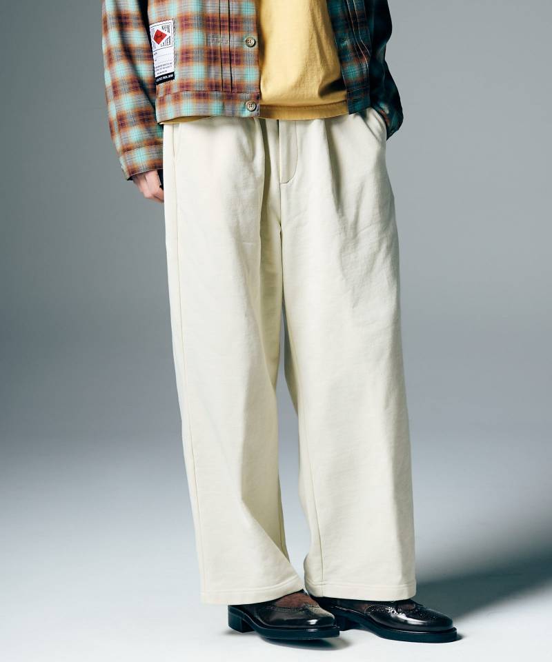 【予約商品】glamb(グラム) Baggy Sweat Slacks / バギースウェットスラックス - White
