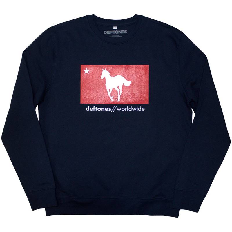 【予約商品】DEFTONES Unisex Sweatshirt: Star & Pony (Navy Blue)