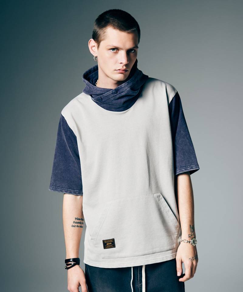 【予約商品】glamb(グラム) Aged Pile Hoodie / エイジドパイルフーディ - Navy