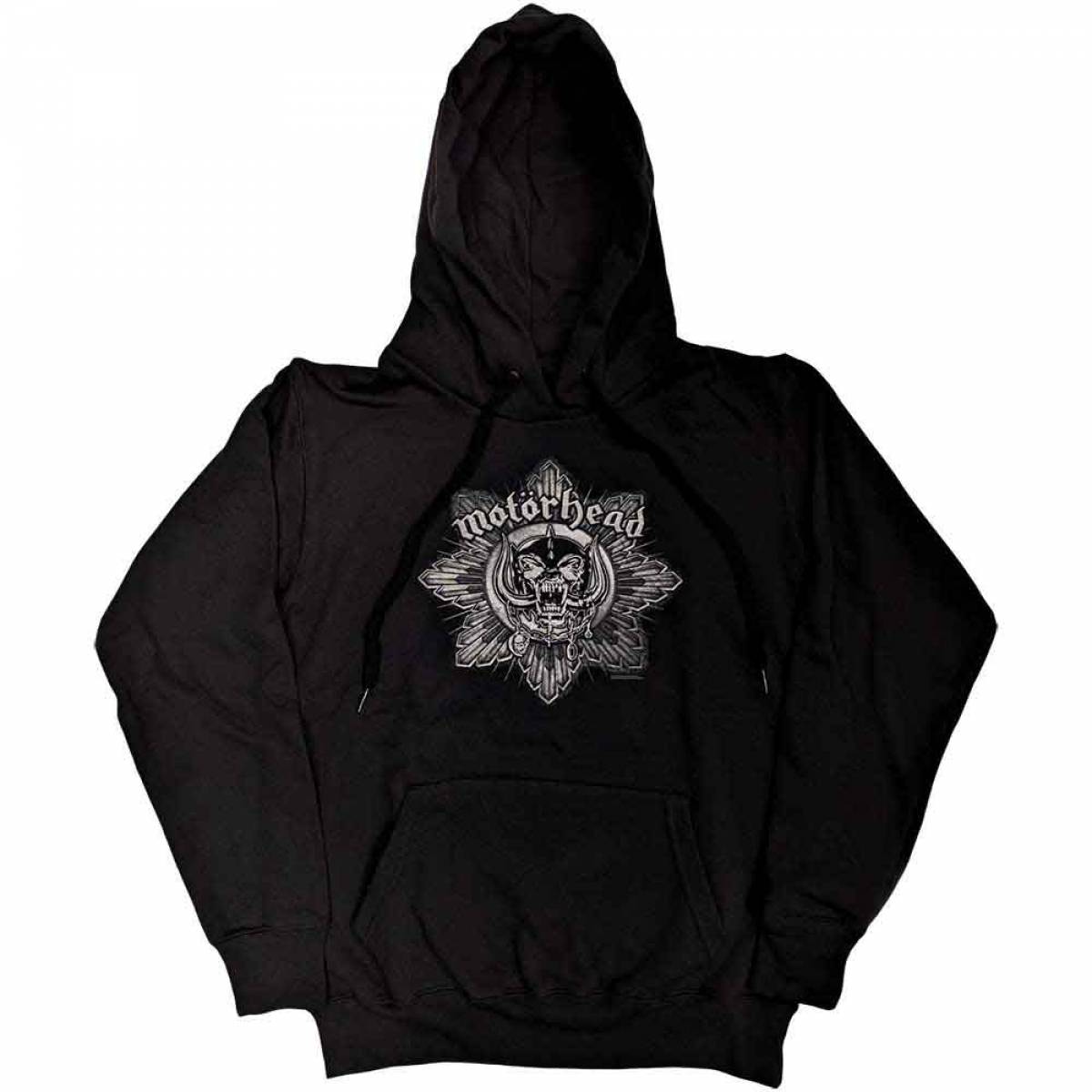 【予約商品】MOTORHEAD Ladies Pullover Hoodie: Pig Badge (Black) - BLACK