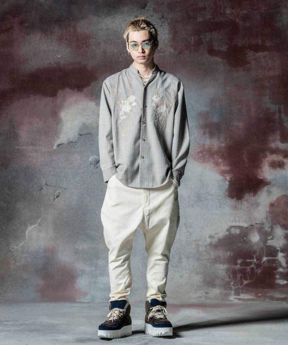 予約商品】glamb(グラム)GB0324/SH03 : Band Collar Eden Shirt 予約商品】glamb(グラム)GB0324/SH03 : Band Collar Eden Shirt