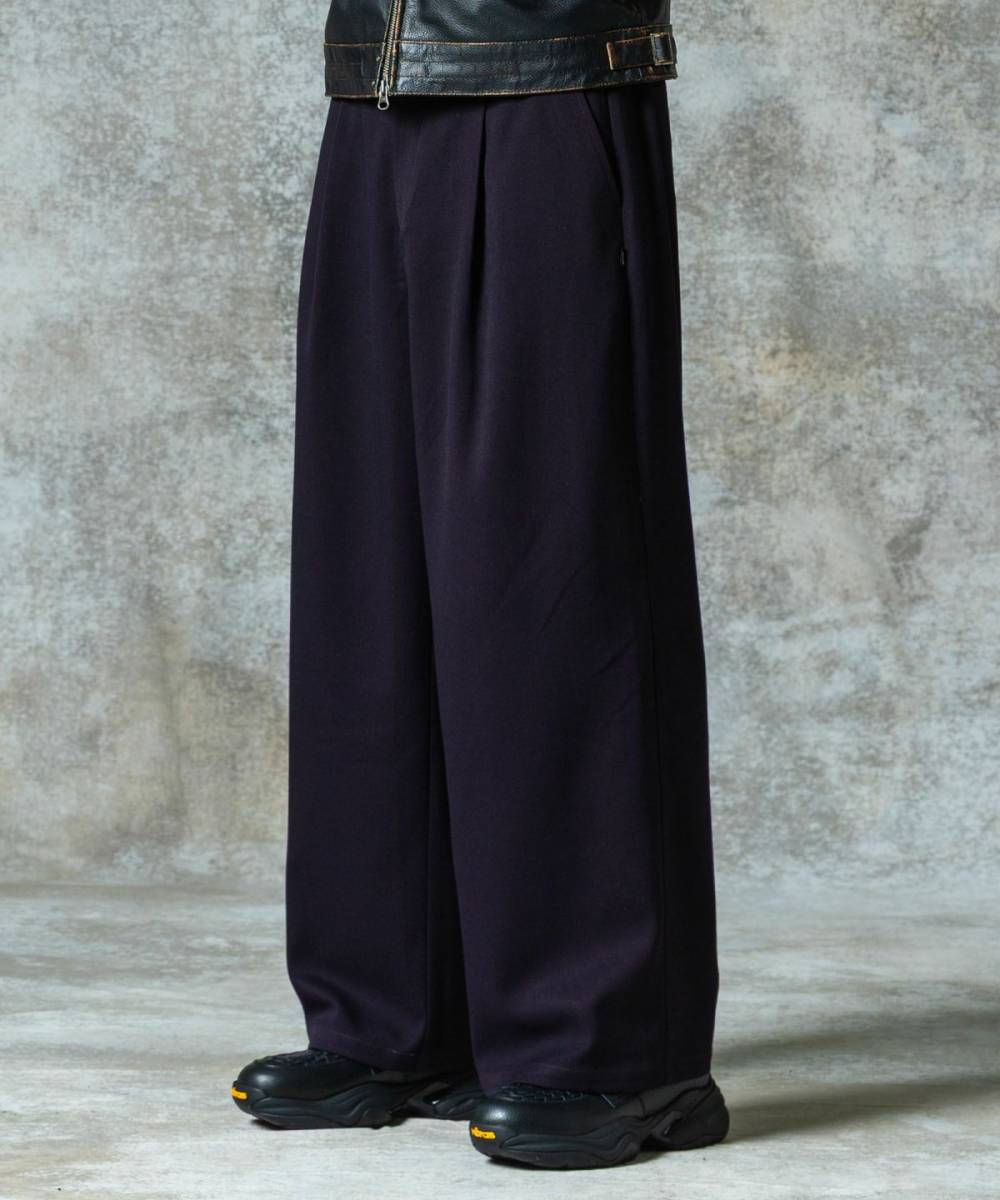 【予約商品】glamb(グラム)GB0325/P06 : Grace Wide Slacks / グレースワイドスラックス - Wine