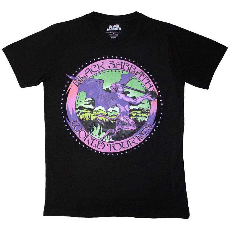 【予約商品】BLACK SABBATH バンドTシャツ ユニセックス: Tour '78 (Black) (Embellished)
