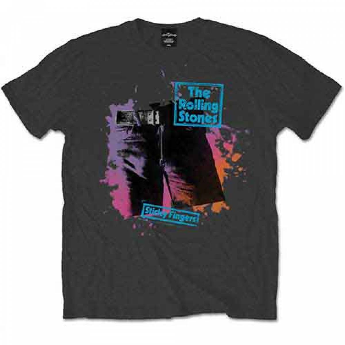 【予約商品】THE ROLLING STONES バンドTシャツ ユニセックス: Sticky Colours - CHARCOAL GREY