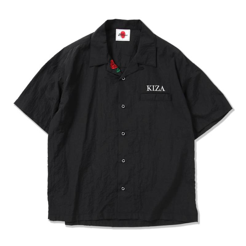 【予約商品】PUNK DRUNKERS (パンク・ドランカーズ) KIZAナイロンシャツ - BLACK