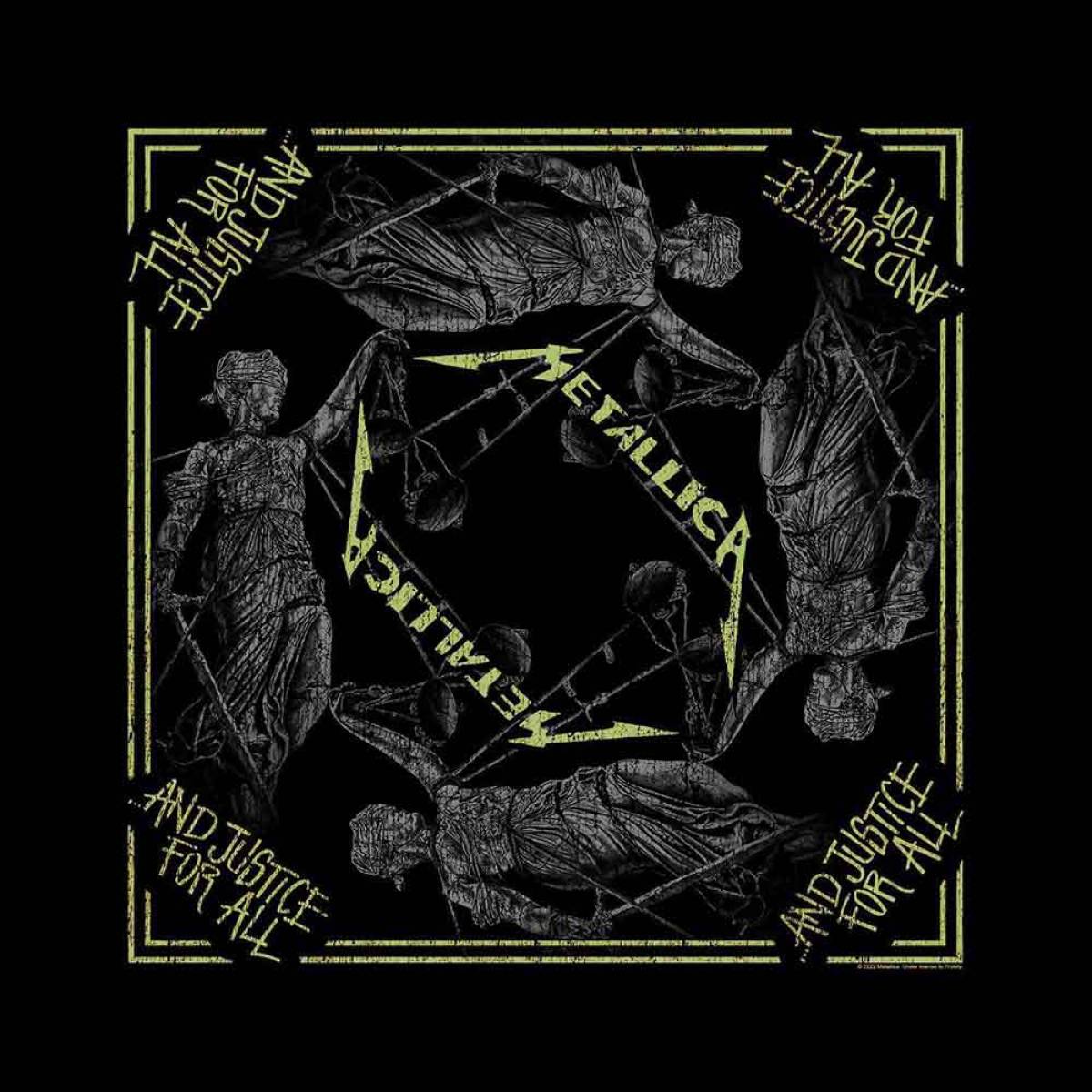【予約商品】METALLICA Unisex Bandana: And Justice For All (Black) - BLACK