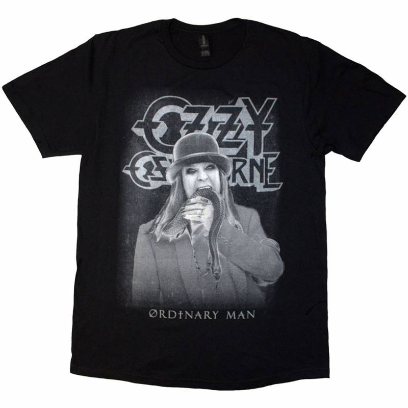【予約商品】OZZY OSBOURNE バンドTシャツ ユニセックス: Ordinary Man Snake Rayograph (Black)