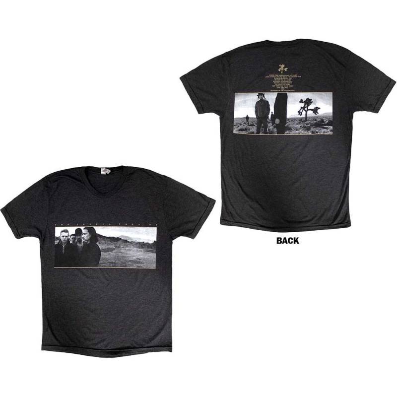 【予約商品】U2 バンドTシャツ ユニセックス: Joshua Tree Dates 2017 (Grey) (Back Print & Ex-Tour)