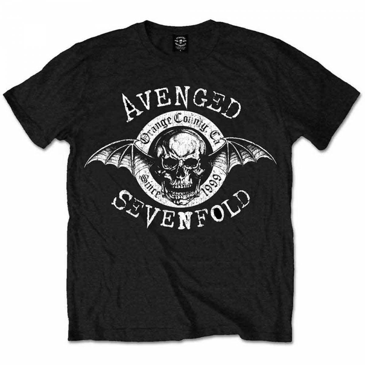 【予約商品】AVENGED SEVENFOLD バンドTシャツ ユニセックス: Origins (Black) - BLACK