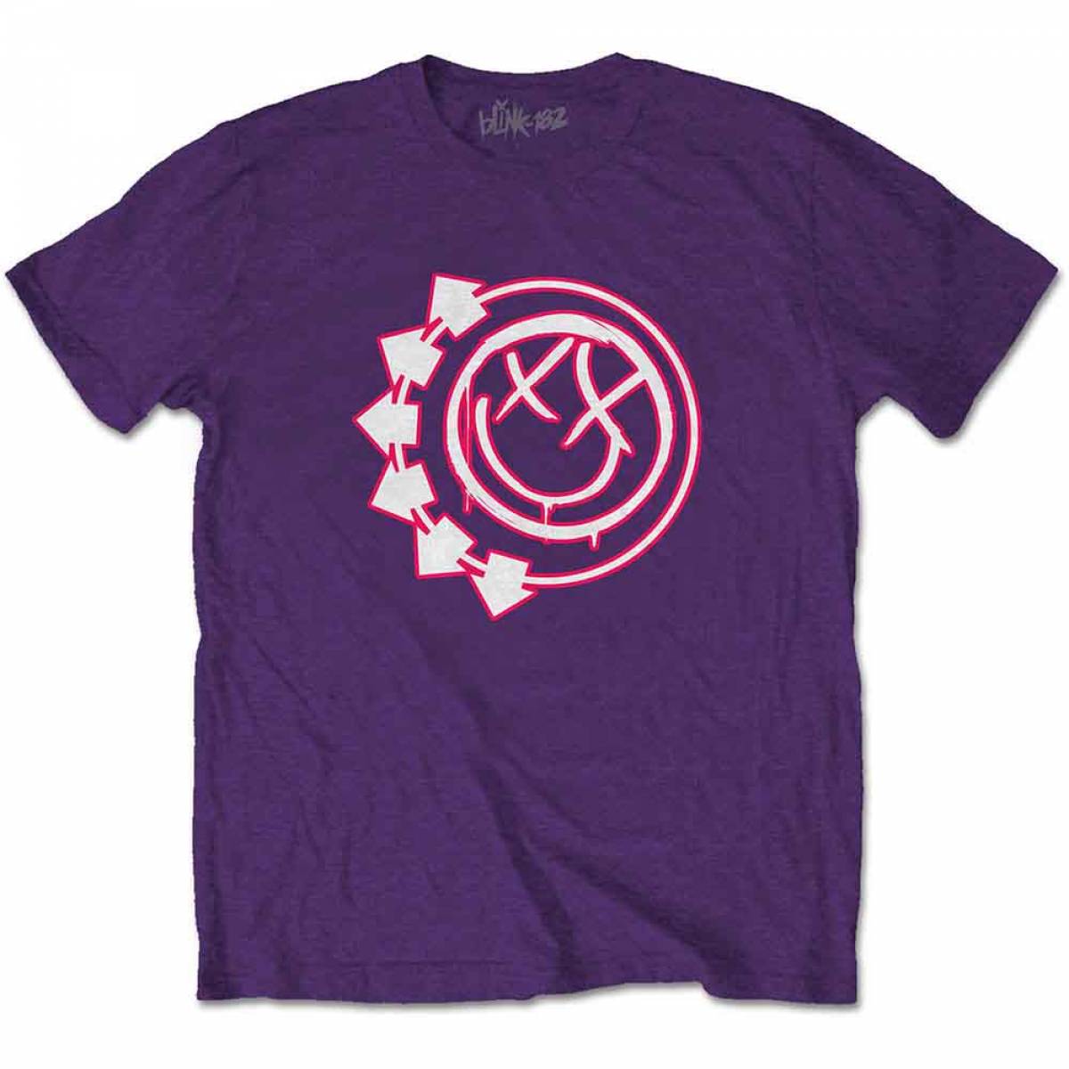 【予約商品】BLINK-182 ユニセックスTシャツ: Six Arrow Smile - Purple