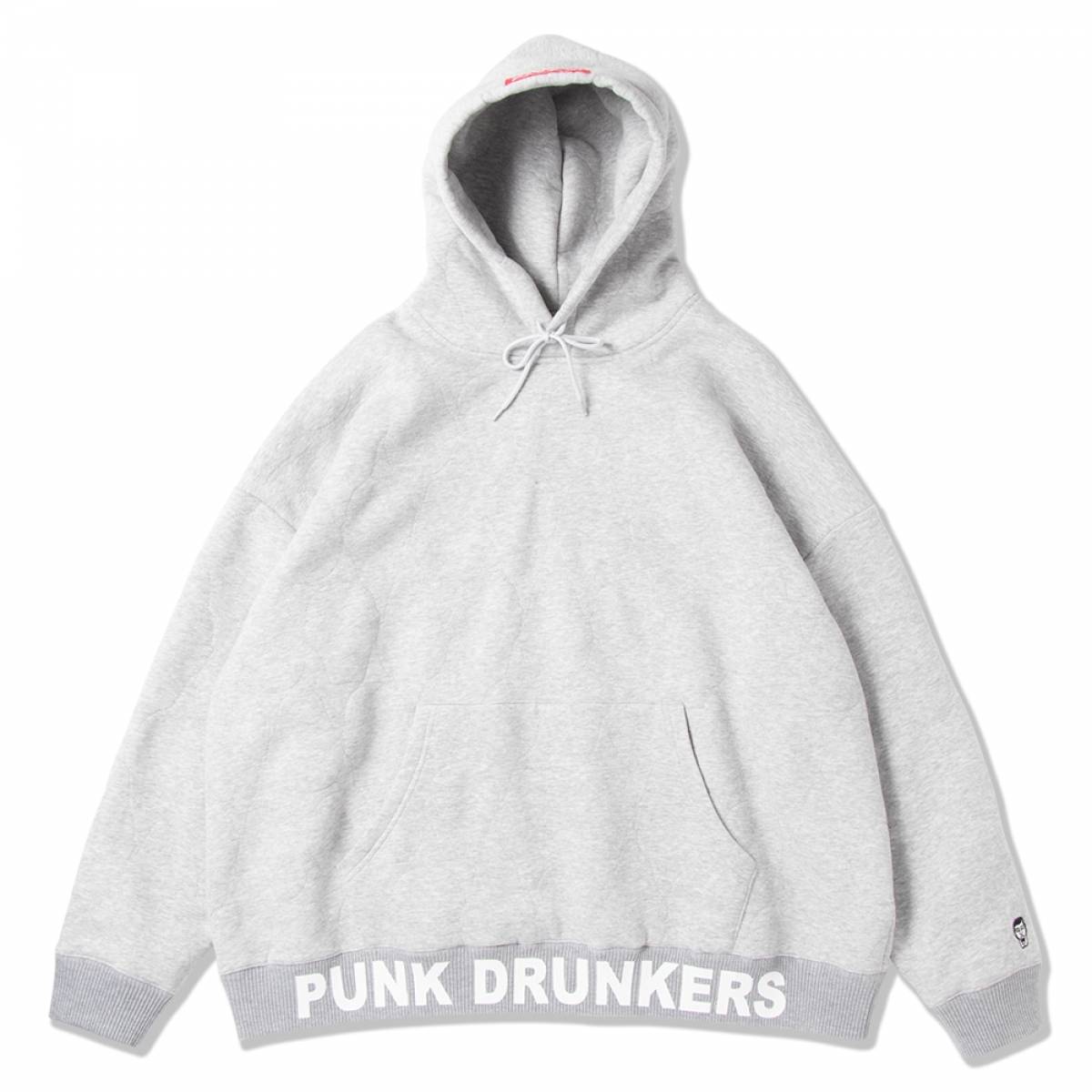 【予約商品】PUNK DRUNKERS (パンクドランカーズ) あいつキルティングパーカ - ASH