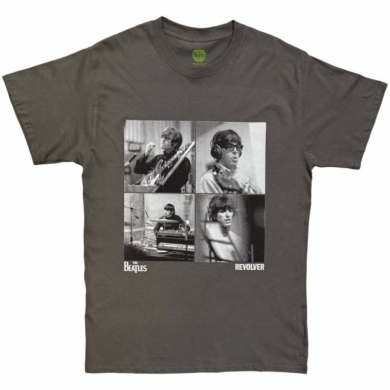 【予約商品】THE BEATLES バンドTシャツ ユニセックス: Revolver Studio Shots (Charcoal Grey)