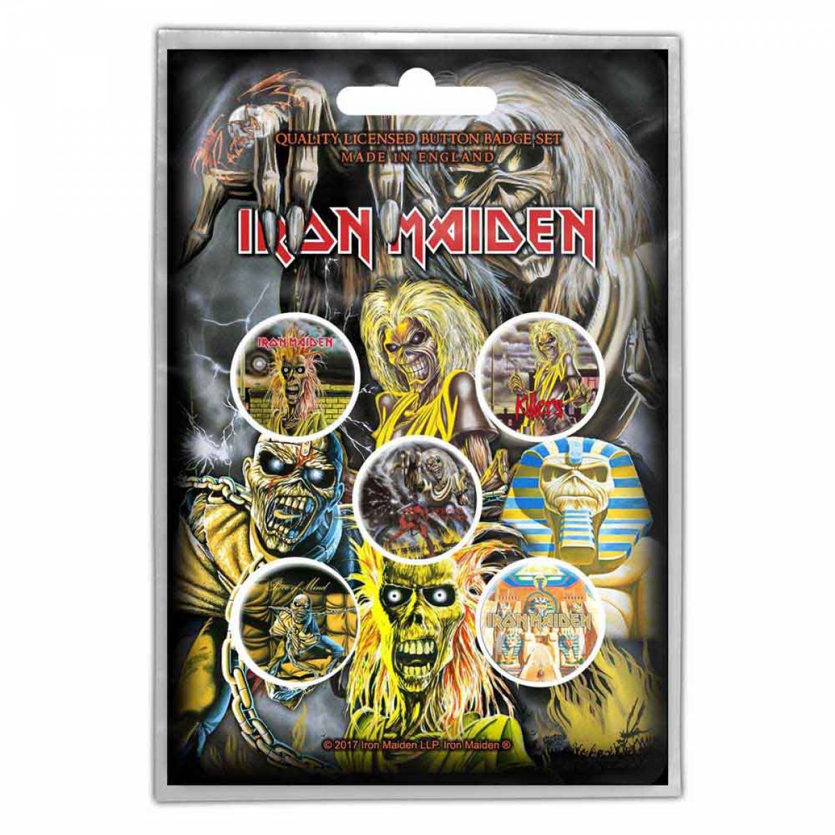 【予約商品】IRON MAIDEN Button Badge Pack: Early Albums