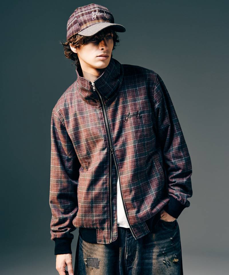 【予約商品】glamb(グラム)High Neck Track Jacket / ハイネックトラックジャケット - Red