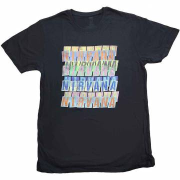 【予約商品】NIRVANA バンドTシャツ ユニセックス: Repeat (Black) - BLACK