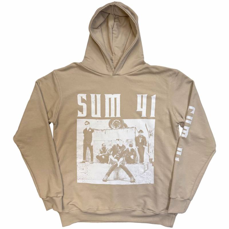 【予約商品】Sum 41 Unisex Unplugged Pullover Hoodie: Band Photo (Natural)