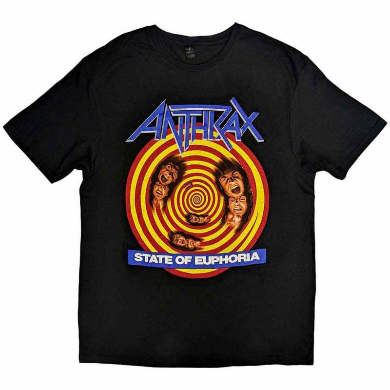 【予約商品】ANTHRAX バンドTシャツ ユニセックス: State of Euphoria (Black)