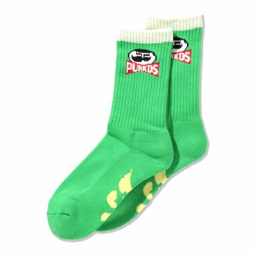 【予約商品】PUNK DRUNKERS (パンクドランカーズ)ヒゲおやじ靴下 - GREEN