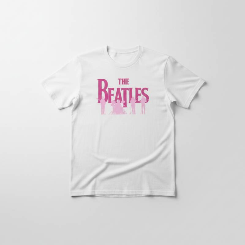 【予約商品】THE BEATLES バンドTシャツ ユニセックス: Band Silhouettes (White) (Embellished)